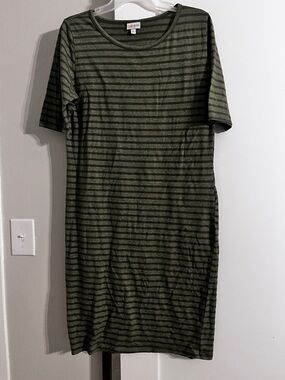 LuLaRoe Olive Striped Julia Dress